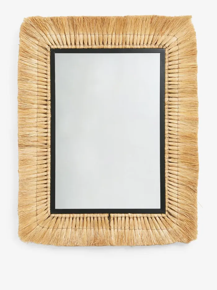 French Connection Jute Mirror Clear Home Home Accessories