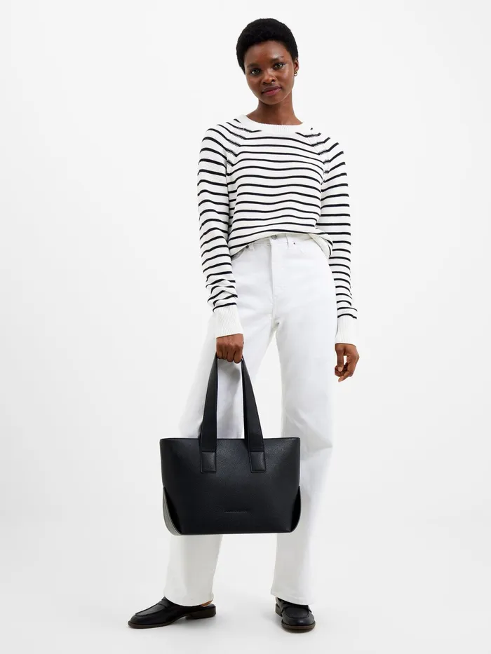 French Connection Lillie Mozart Stripe Jumper Summer WhUtility Bl Woman Jumpers and Cardigans