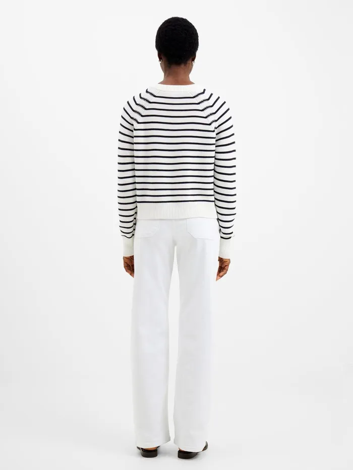 French Connection Lillie Mozart Stripe Jumper Summer WhUtility Bl Woman Jumpers and Cardigans