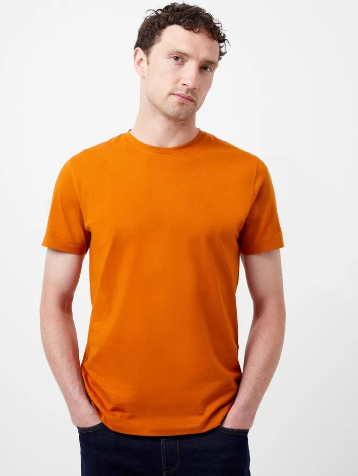 French Connection Organic Cotton TShirt Rust Man TShirts and Polo Shirts