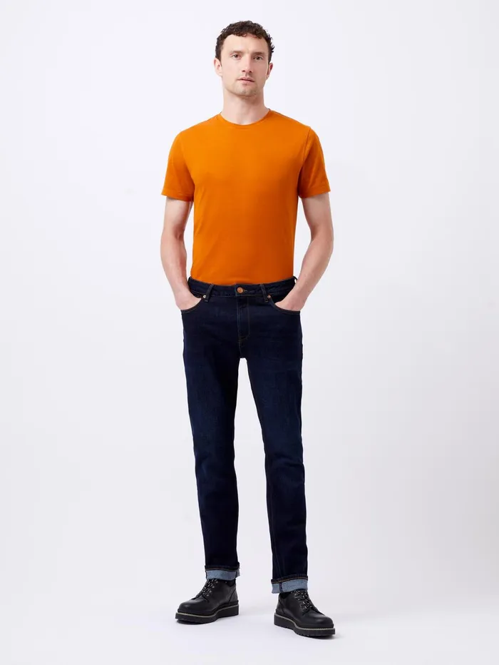 French Connection Organic Cotton TShirt Rust Man TShirts and Polo Shirts