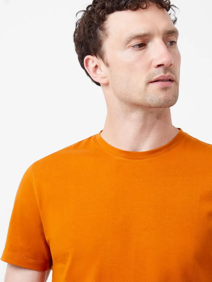 French Connection Organic Cotton TShirt Rust Man TShirts and Polo Shirts