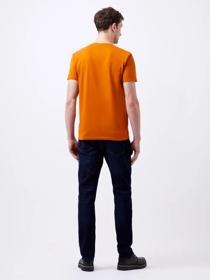French Connection Organic Cotton TShirt Rust Man TShirts and Polo Shirts