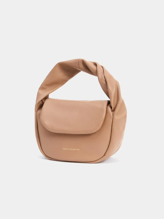 French Connection PU Mini Soft Handbag Tobacco Brown Woman Bags and Purses