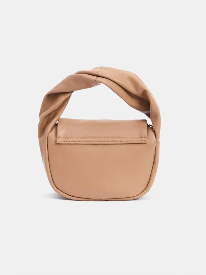 French Connection PU Mini Soft Handbag Tobacco Brown Woman Bags and Purses