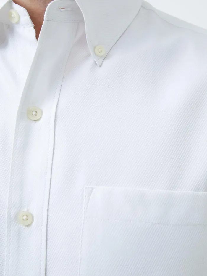 French Connection Regular Fit Twill Shirt White Man Shirts