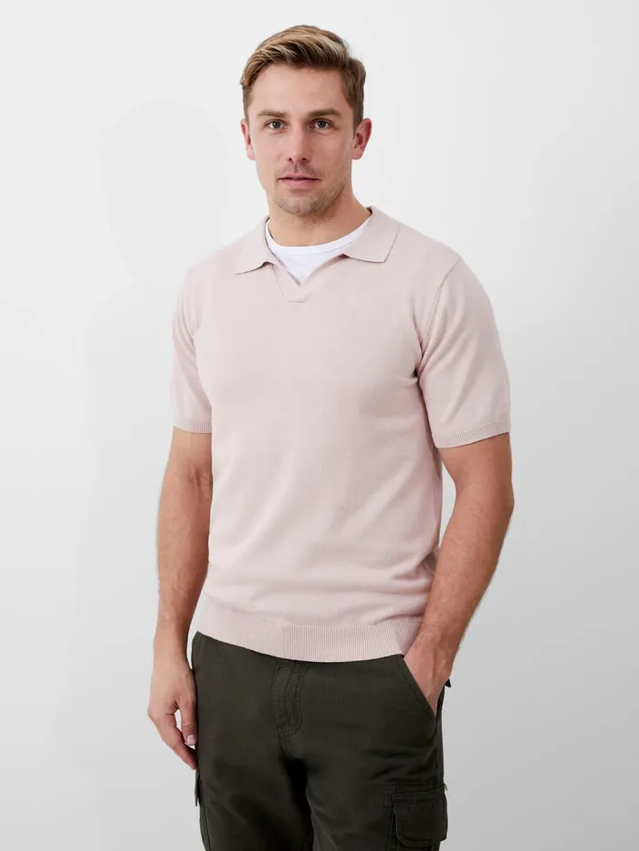 French Connection Resort Short Sleeve Polo Shirt Silver Pink Man TShirts and Polo Shirts French Connection Resort Short Sleeve Polo Shirt Silver Pink Man TShirts and Polo Shirts