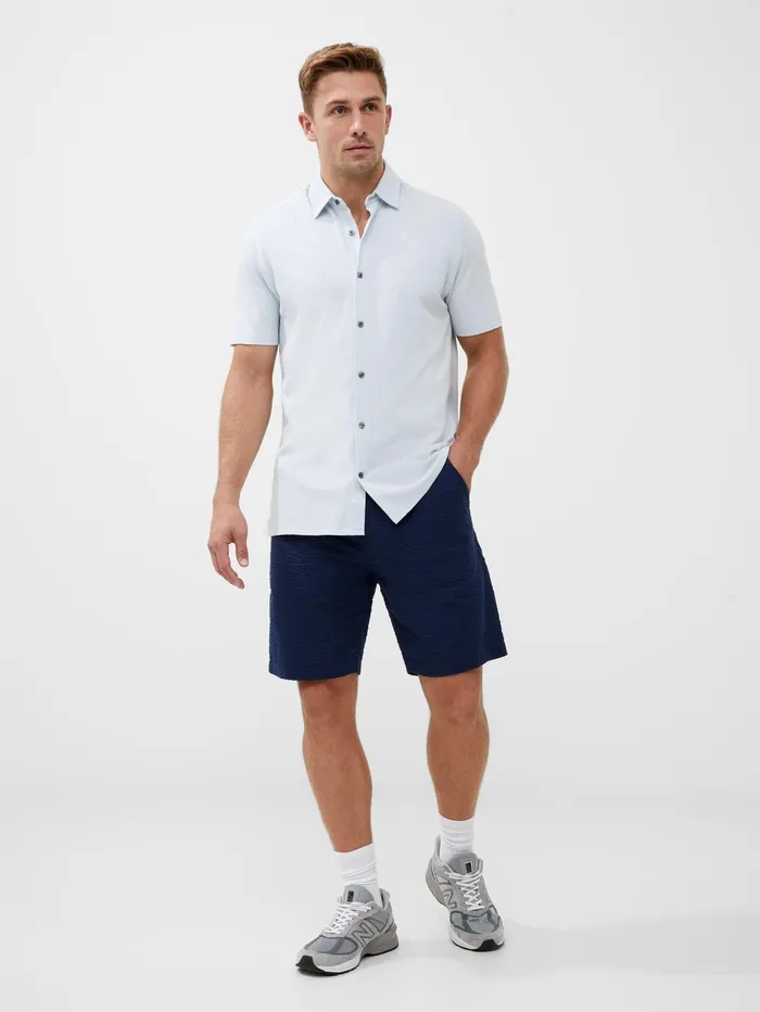 French Connection Seersucker Shorts Navy Man Shorts