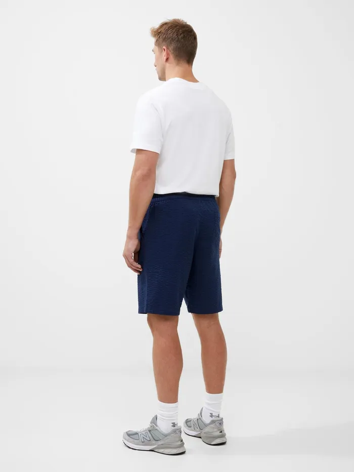 French Connection Seersucker Shorts Navy Man Shorts