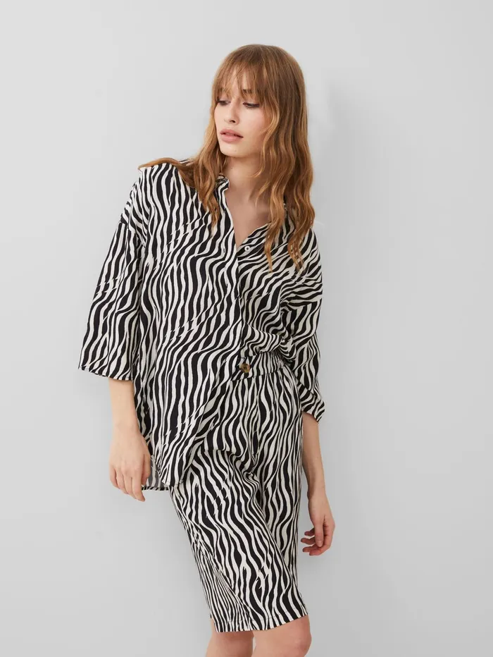 French Connection Seine Eco Delphine Shirt BlackoutClassic Cream Woman Coords French Connection Seine Eco Delphine Shirt BlackoutClassic Cream Woman Coords