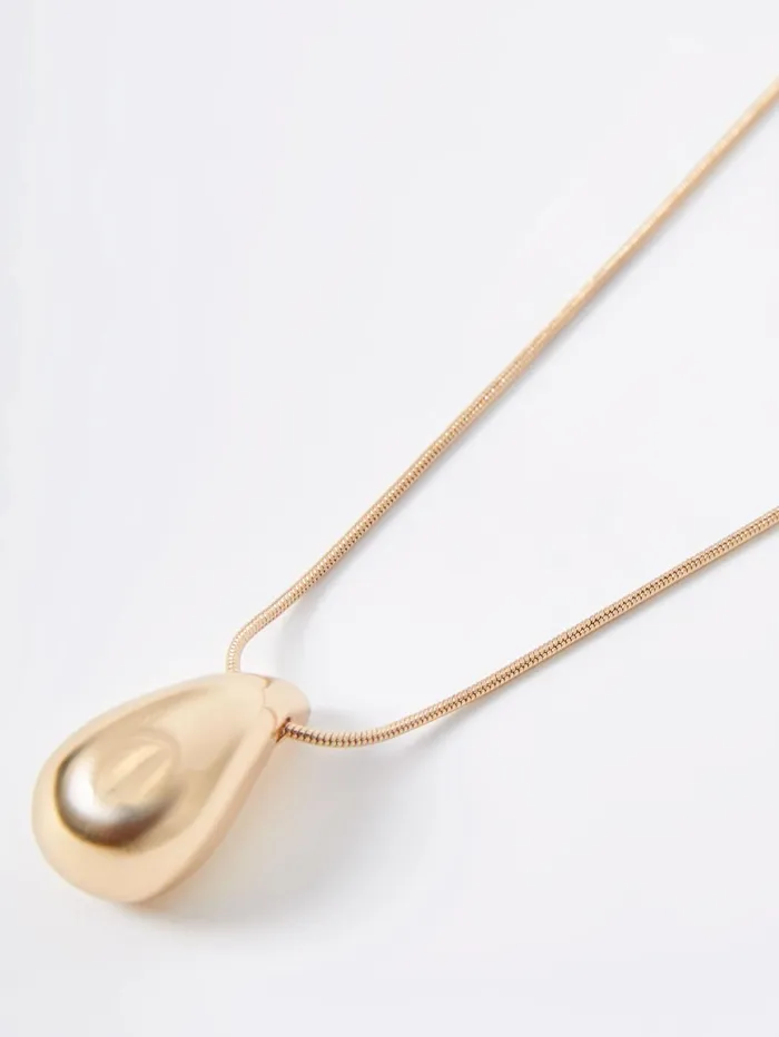 French Connection Tear Drop Pendant Necklace Gold Woman Jewellery