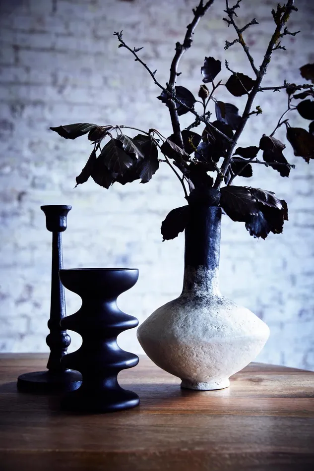 French Connection Zulf Candle Holder Black Home Home Accessories