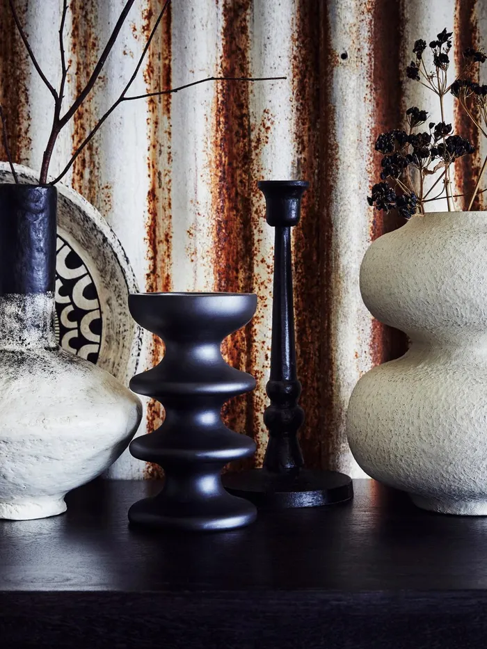 French Connection Zulf Candle Holder Black Home Home Accessories