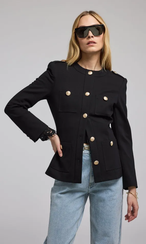 Generation Love Clothing Alec Ponte Blazer Black Women Blazers and Jackets