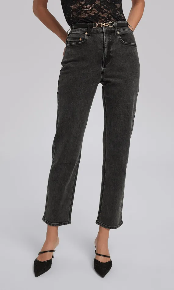 Generation Love Clothing Emmett Denim Pants With Vegan Leather Belt Washed Black Women Pants Generation Love Clothing Emmett Denim Pants With Vegan Leather Belt Washed Black Women Pants