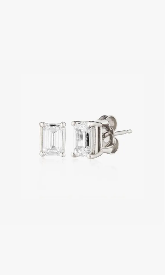 Generation Love Clothing Le Premier Amour Emerald Cut Single Stud 46 Carat White Gold Women Fine Jewelry Generation Love Clothing Le Premier Amour Emerald Cut Single Stud 46 Carat White Gold Women Fine Jewelry