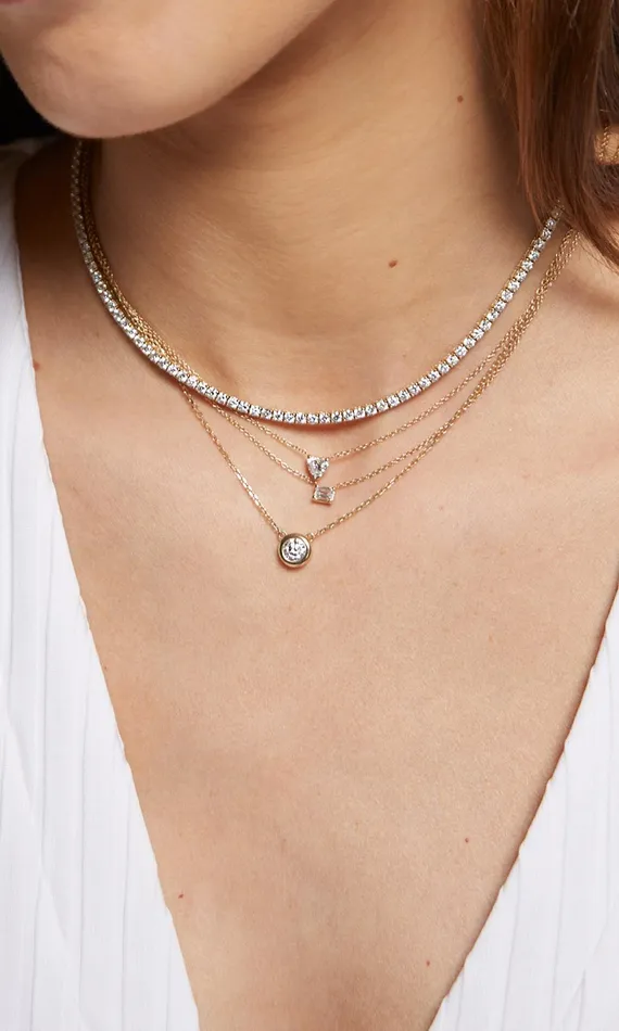 Generation Love Clothing Mon Tresor Round Cut Bezel Pendant 58 Carat Yellow Gold Women Fine Jewelry Generation Love Clothing Mon Tresor Round Cut Bezel Pendant 58 Carat Yellow Gold Women Fine Jewelry