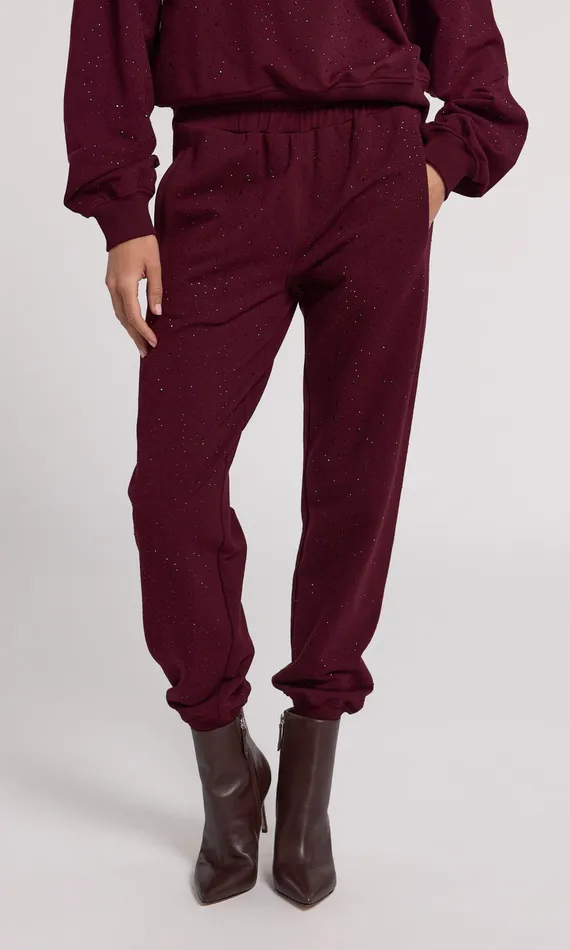 Generation Love Clothing Ruel Compact Crystal Sweatpants Black Cherry Women Pants Generation Love Clothing Ruel Compact Crystal Sweatpants Black Cherry Women Pants