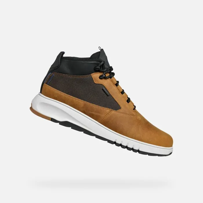 Geox Ankle Boots AERANTIS 4X4 ABX MAN OchreDark Coffee Waterproof Boots Ochredark Coffee 8211 Man