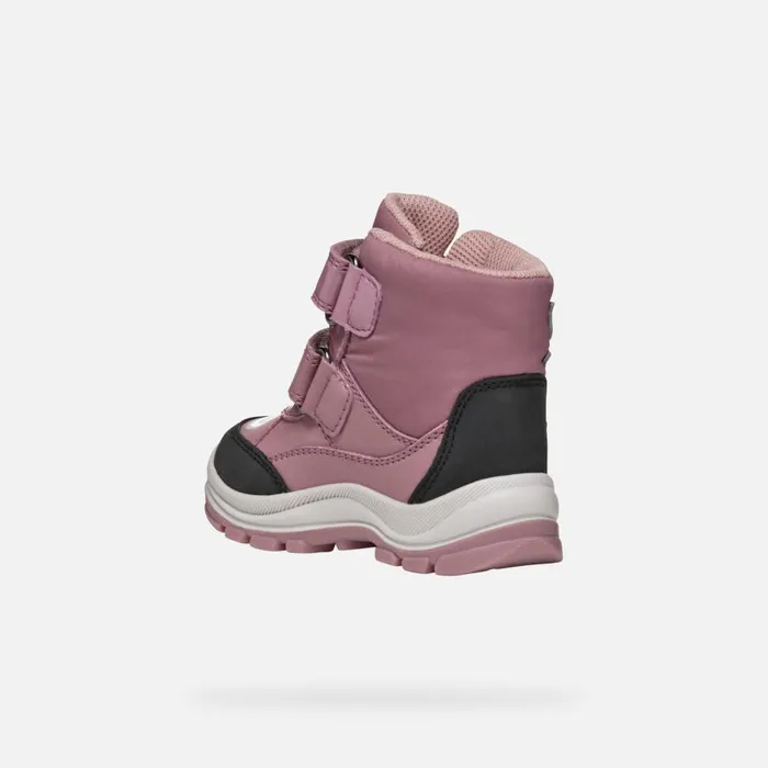 Geox Ankle Boots FLANFIL ABX TODDLER GIRL Dark Pink Waterproof Boots Dark Pink 8211 Kids
