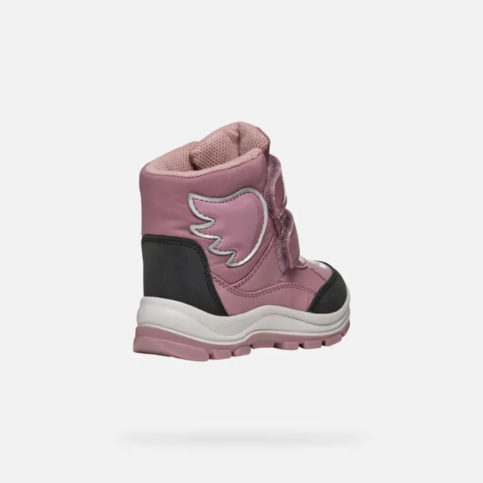 Geox Ankle Boots FLANFIL ABX TODDLER GIRL Dark Pink Waterproof Boots Dark Pink 8211 Kids