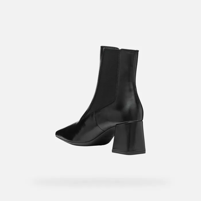 Geox Ankle Boots GISELDA WOMAN Black Medium Heel Ankle Boots Black 8211 Woman