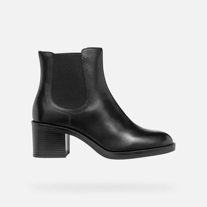 Geox Ankle Boots SERILDA 60 WOMAN Black Medium Heel Ankle Boots Black 8211 Woman