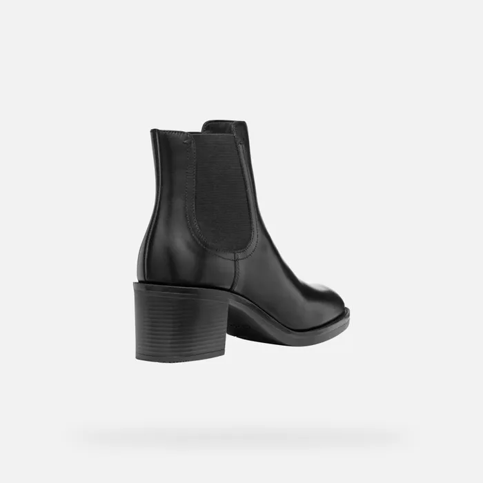 Geox Ankle Boots SERILDA 60 WOMAN Black Medium Heel Ankle Boots Black 8211 Woman