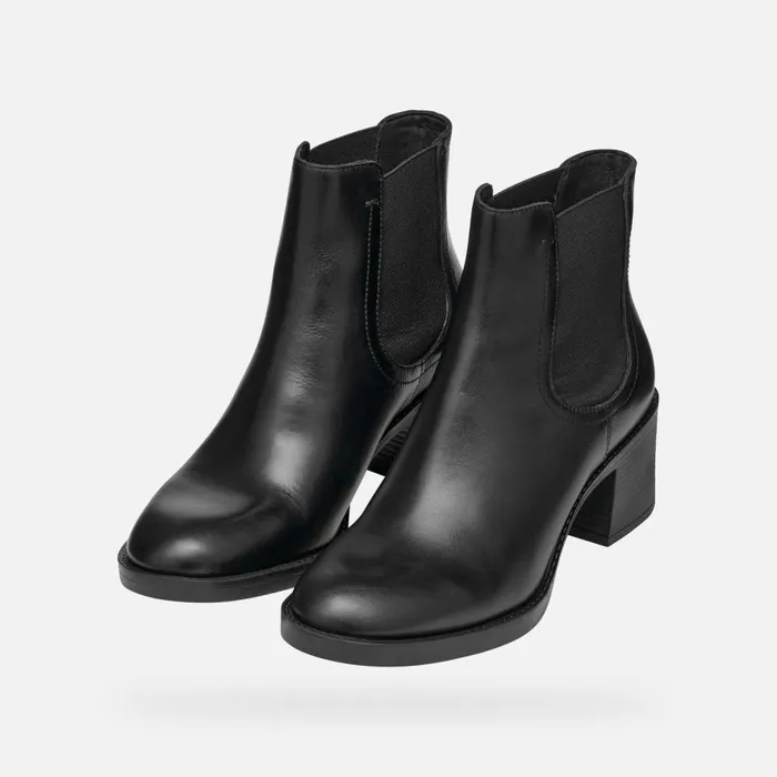 Geox Ankle Boots SERILDA 60 WOMAN Black Medium Heel Ankle Boots Black 8211 Woman