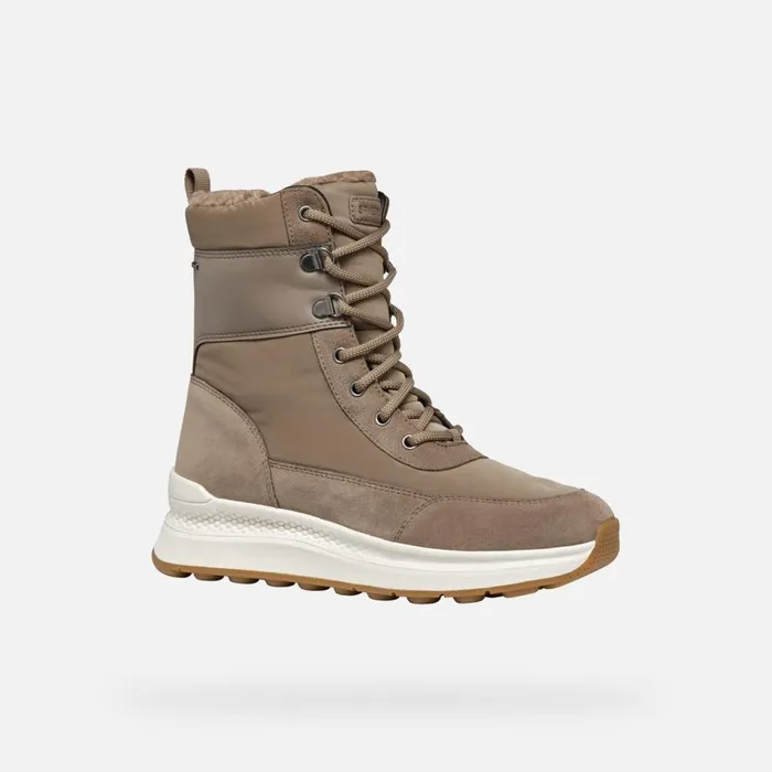Geox Ankle Boots SPHERICA ACTIF X2 ABX WOMAN Taupe Waterproof Ankle Boots Taupe 8211 Woman