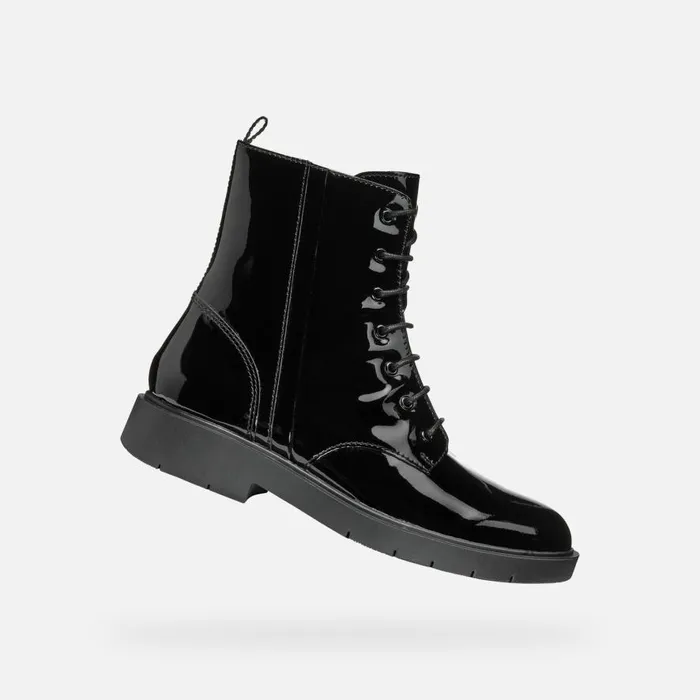 Geox Ankle Boots SPHERICA EC1 WOMAN Black Ankle Boots With Laces Black 8211 Woman Geox Ankle Boots SPHERICA EC1 WOMAN Black Ankle Boots With Laces Black 8211 Woman