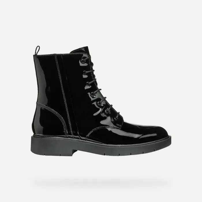 Geox Ankle Boots SPHERICA EC1 WOMAN Black Ankle Boots With Laces Black 8211 Woman
