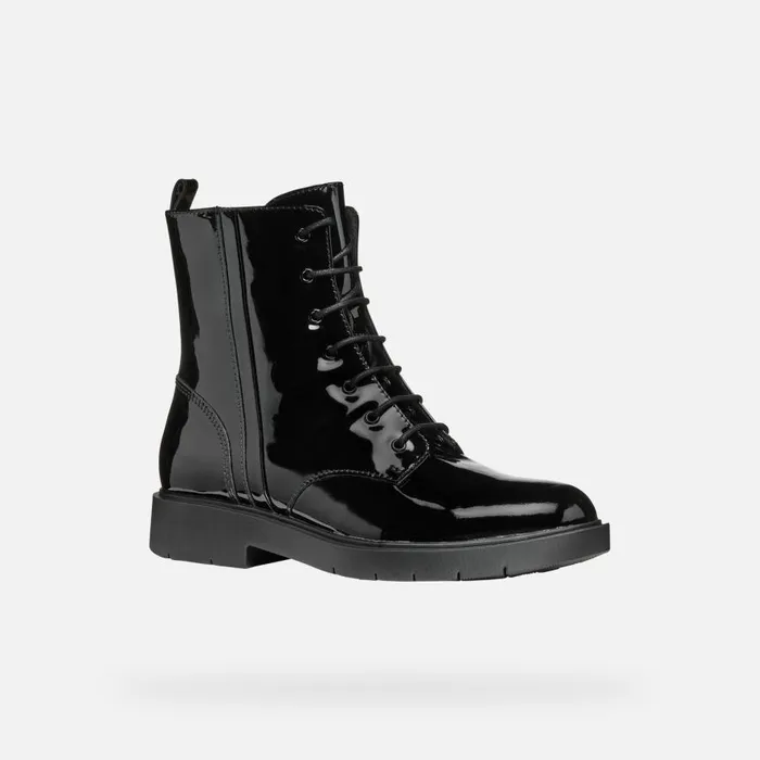 Geox Ankle Boots SPHERICA EC1 WOMAN Black Ankle Boots With Laces Black 8211 Woman