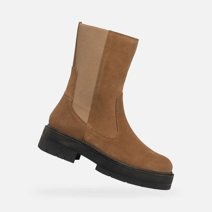 Geox Ankle Boots SPHERICA EC7 WOMAN Mud Chelsea Boots Mud 8211 Woman