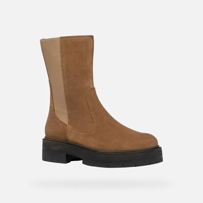 Geox Ankle Boots SPHERICA EC7 WOMAN Mud Chelsea Boots Mud 8211 Woman