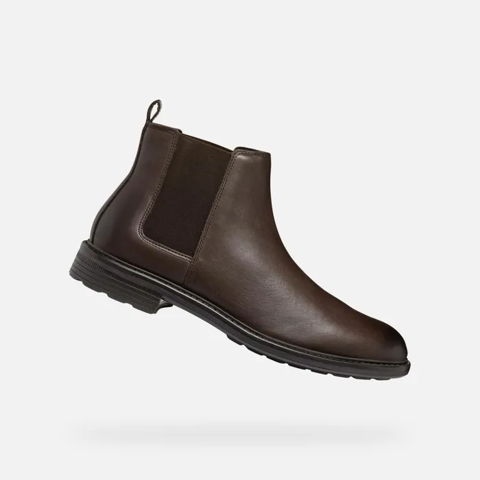 Geox Ankle Boots WALK PLEASURE MAN Coffee Chelsea Boots Coffee 8211 Man