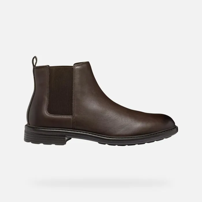 Geox Ankle Boots WALK PLEASURE MAN Coffee Chelsea Boots Coffee 8211 Man
