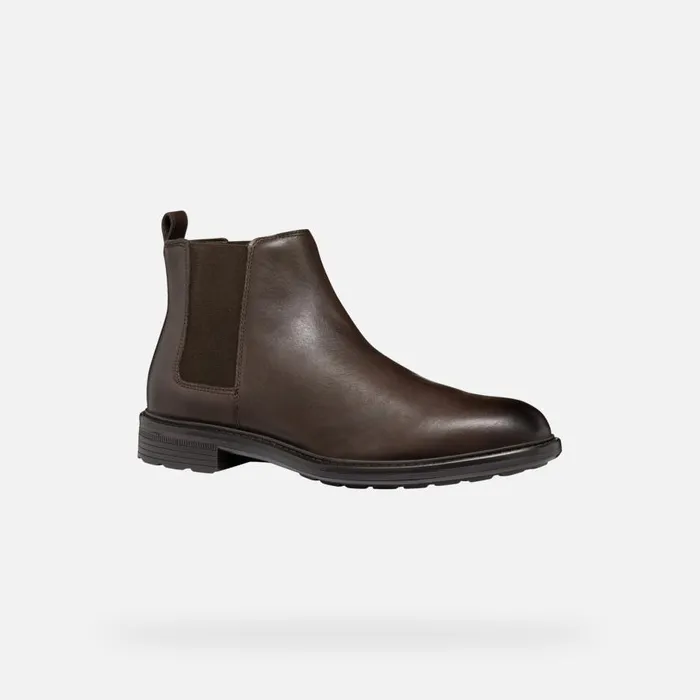 Geox Ankle Boots WALK PLEASURE MAN Coffee Chelsea Boots Coffee 8211 Man