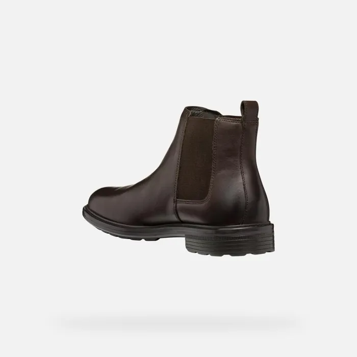 Geox Ankle Boots WALK PLEASURE MAN Coffee Chelsea Boots Coffee 8211 Man