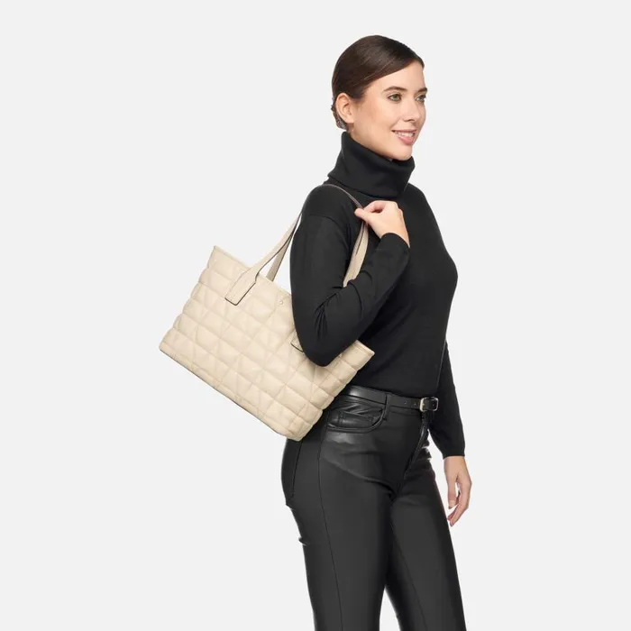 Geox Bags GARDREN M WOMAN Off White Shoulder Bag Off White 8211 Woman