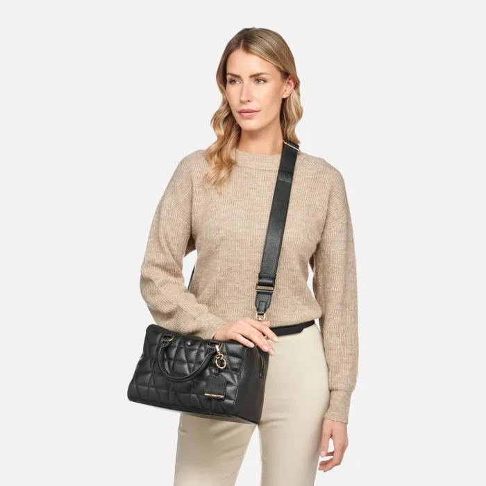 Geox Bags SAFFIRIA WOMAN Black Handbag Black 8211 Woman