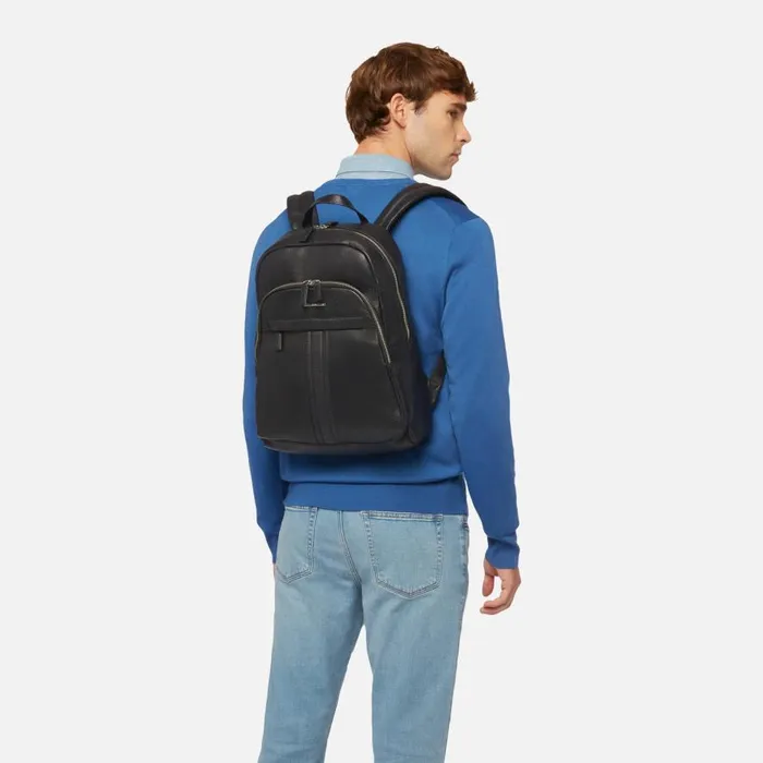 Geox Bags YVAN Men039s Black Backpack Online Store Black 8211 Man