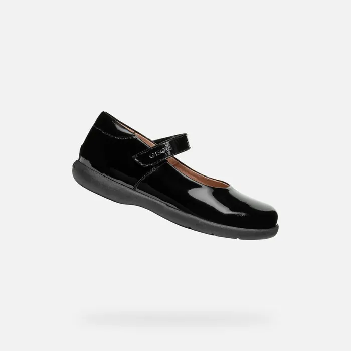 Geox Ballerinas NAIMARA GIRL Black Ballet Flats With Straps Black 8211 Kids