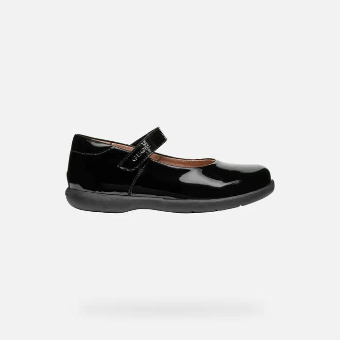 Geox Ballerinas NAIMARA GIRL Black Ballet Flats With Straps Black 8211 Kids