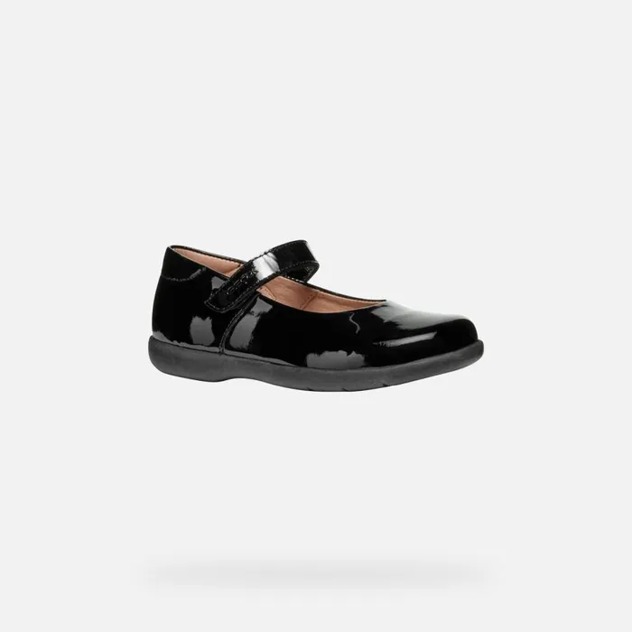 Geox Ballerinas NAIMARA GIRL Black Ballet Flats With Straps Black 8211 Kids