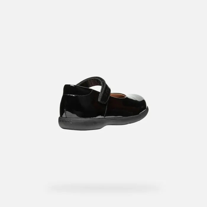 Geox Ballerinas NAIMARA GIRL Black Ballet Flats With Straps Black 8211 Kids