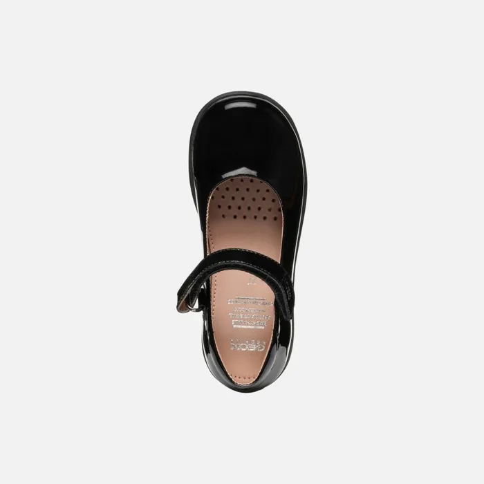 Geox Ballerinas NAIMARA GIRL Black Ballet Flats With Straps Black 8211 Kids