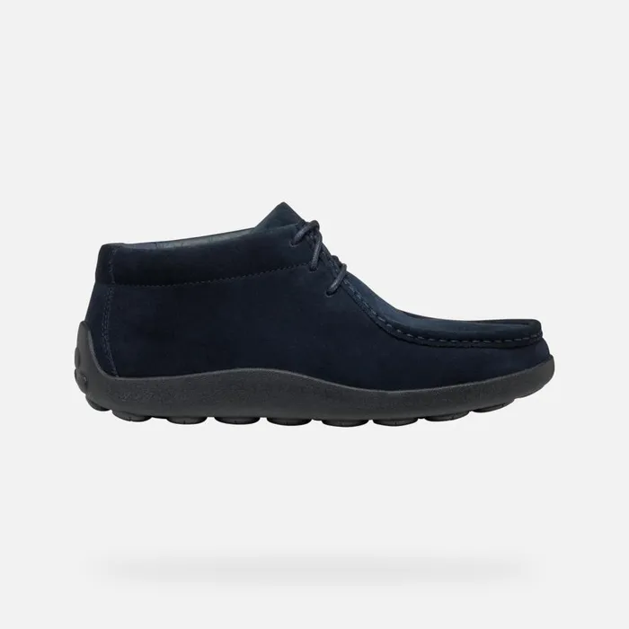 Geox Casual Shoes SPHERICA EC14 MAN Navy Suede Loafers Navy 8211 Man