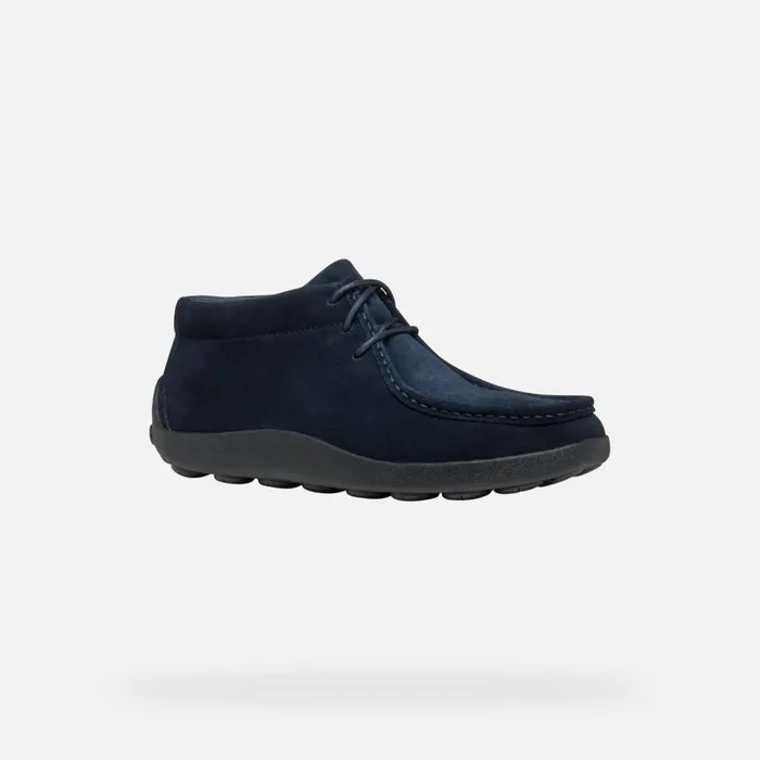 Geox Casual Shoes SPHERICA EC14 MAN Navy Suede Loafers Navy 8211 Man
