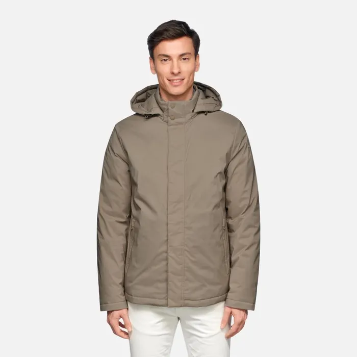 Geox Down Jackets AURELIO MAN Fallen Rock Short Down Jacket Fallen Rock 8211 Man